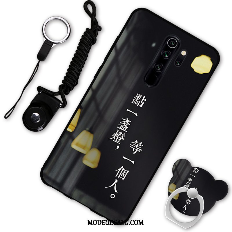 Xiaomi Redmi Note 8 Pro Etui Anti-fald Cartoon Rød Hængende Ornamenter Support