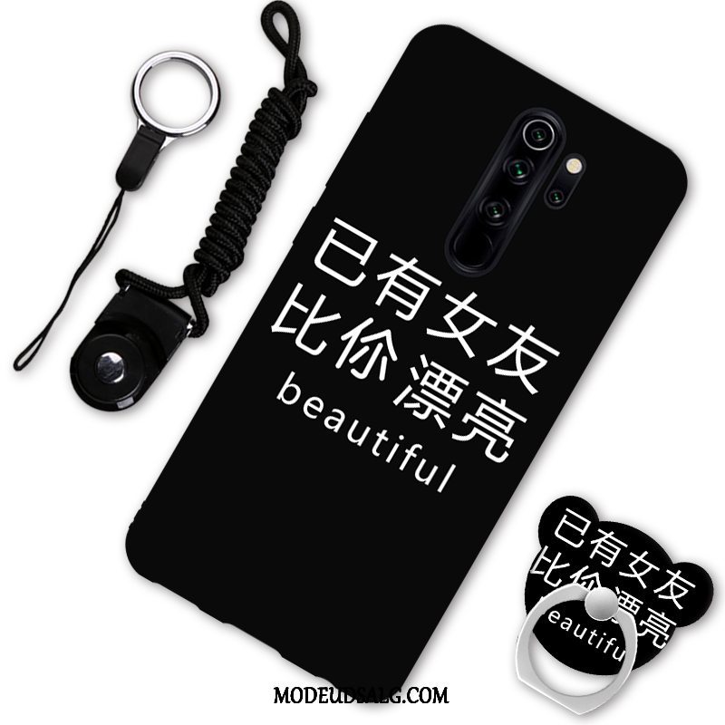 Xiaomi Redmi Note 8 Pro Etui Anti-fald Cartoon Rød Hængende Ornamenter Support