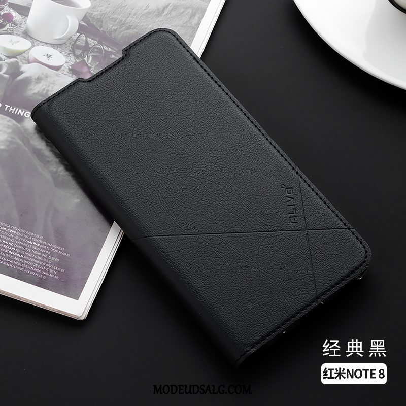 Xiaomi Redmi Note 8 Pro Etui / Cover Clamshell Sort Silikone Alt Inklusive