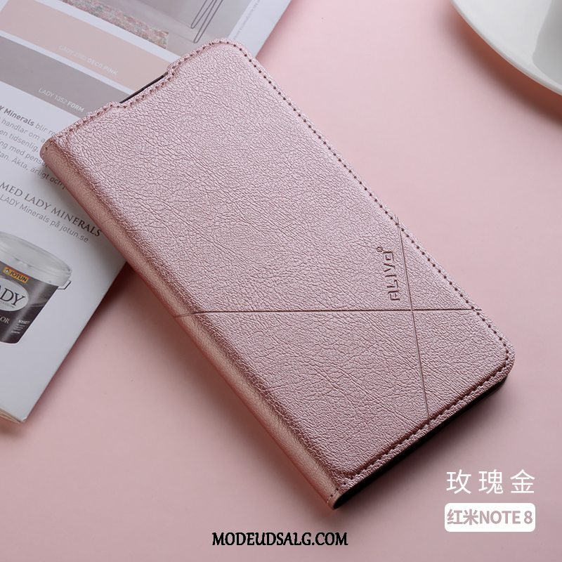 Xiaomi Redmi Note 8 Pro Etui / Cover Clamshell Sort Silikone Alt Inklusive