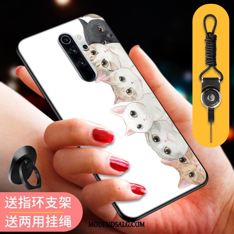 Xiaomi Redmi Note 8 Pro Etui Kat Hængende Ornamenter Rød Cover Support