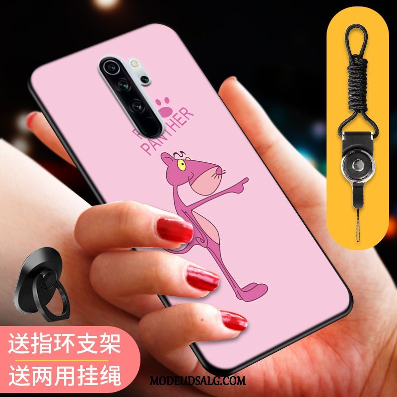 Xiaomi Redmi Note 8 Pro Etui Kat Hængende Ornamenter Rød Cover Support