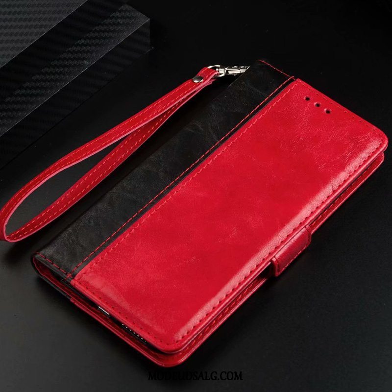 Xiaomi Redmi Note 8 Pro Etui Rød Business Fold Folio Membrane