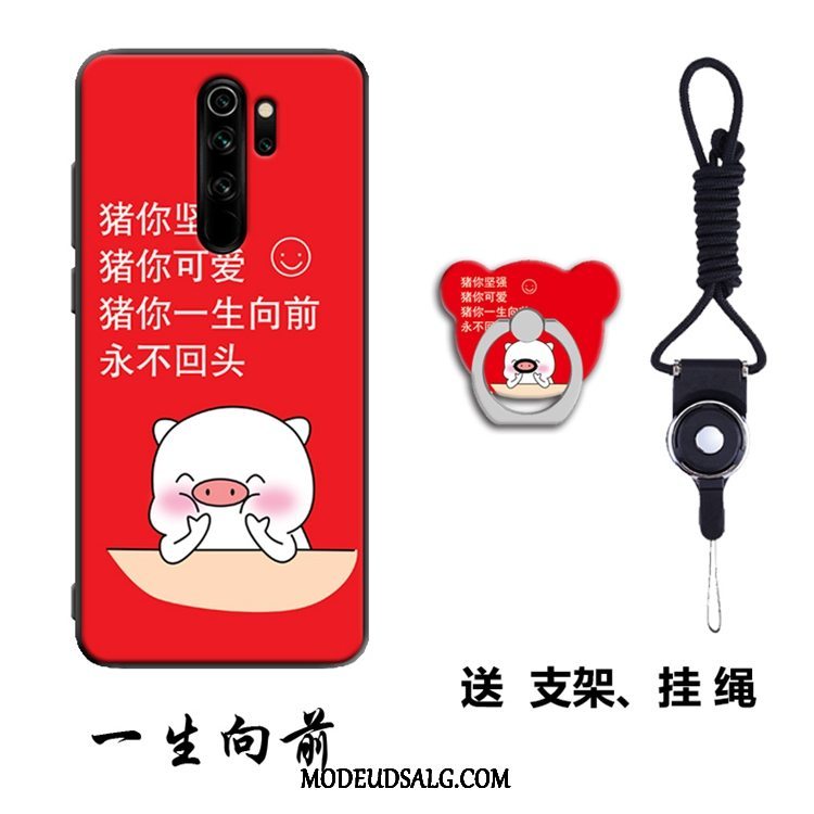 Xiaomi Redmi Note 8 Pro Etui Support Hængende Ornamenter Rød Blød Lille Sektion