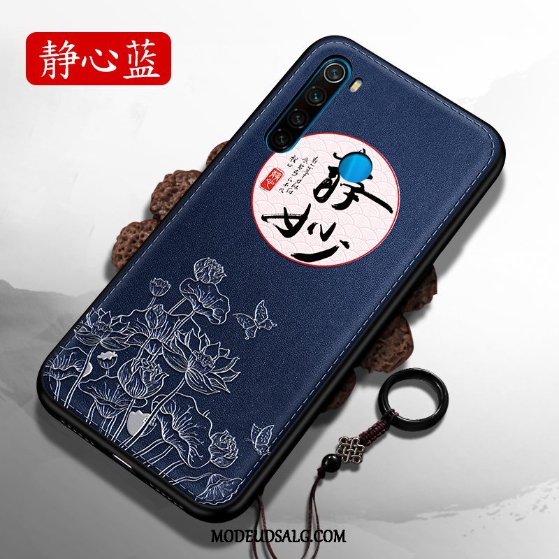 Xiaomi Redmi Note 8t Etui Anti-fald Alt Inklusive Net Red Nubuck Lille Sektion