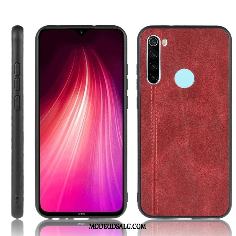 Xiaomi Redmi Note 8t Etui Blå Beskyttelse Rød Læder Cover