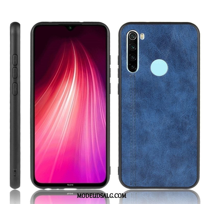 Xiaomi Redmi Note 8t Etui Blå Beskyttelse Rød Læder Cover