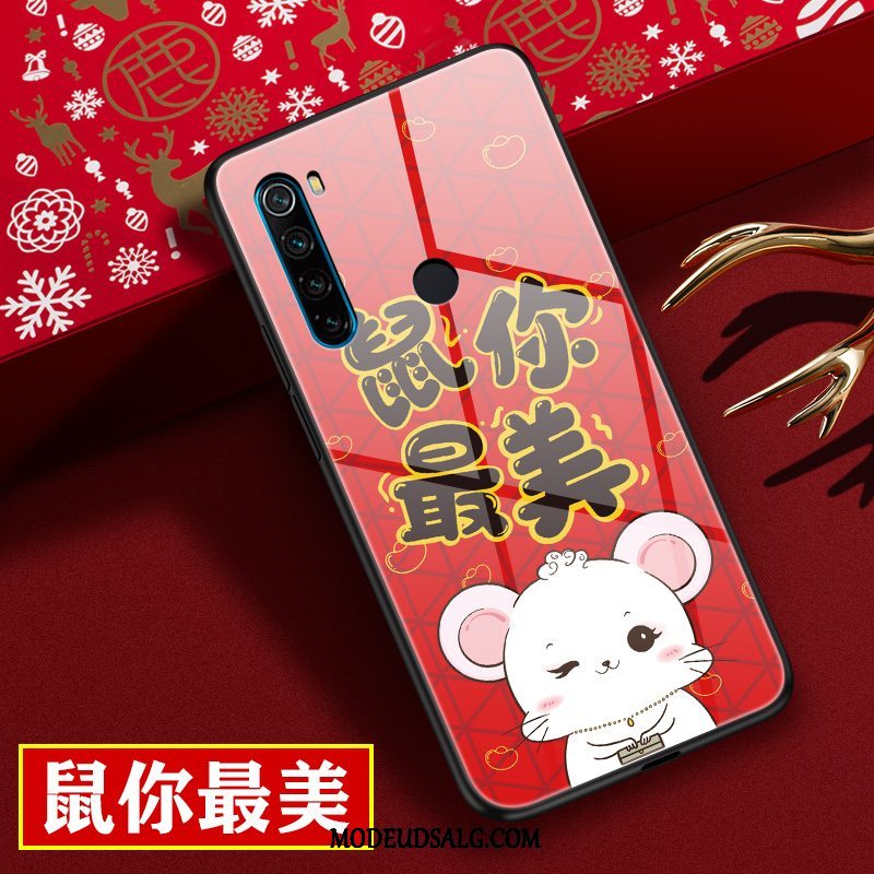 Xiaomi Redmi Note 8t Etui Cartoon Rød Ny Anti-fald Glas