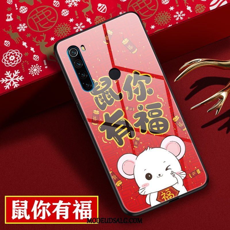 Xiaomi Redmi Note 8t Etui Cartoon Rød Ny Anti-fald Glas