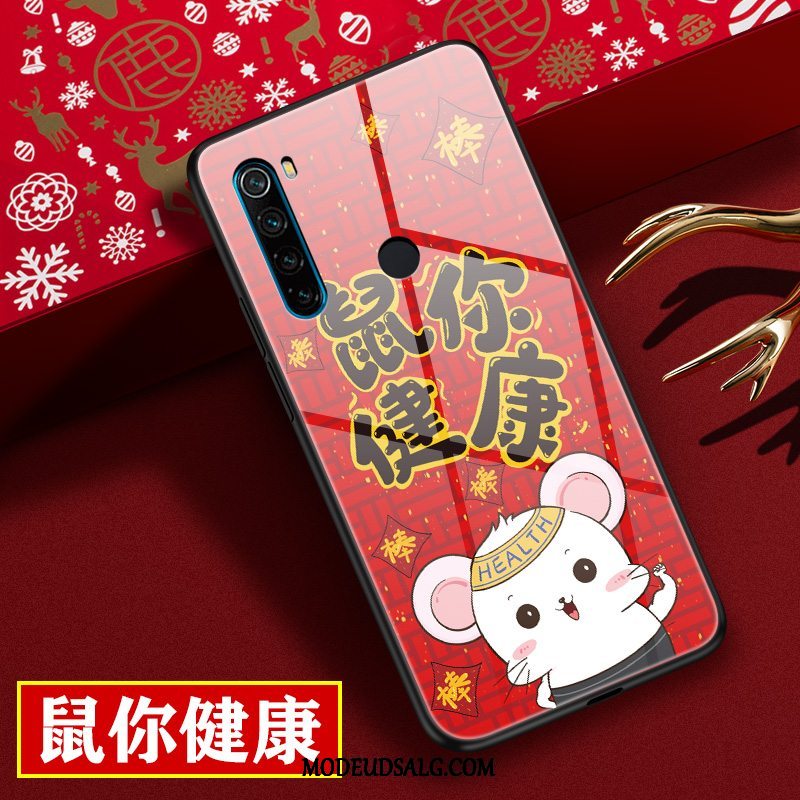 Xiaomi Redmi Note 8t Etui Cartoon Rød Ny Anti-fald Glas