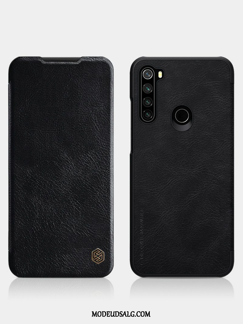 Xiaomi Redmi Note 8t Etui Lædertaske Business Guld Cover Lille Sektion