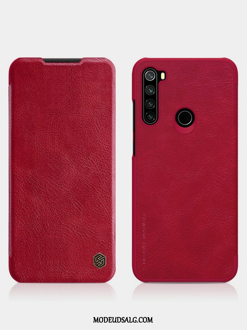 Xiaomi Redmi Note 8t Etui Lædertaske Business Guld Cover Lille Sektion