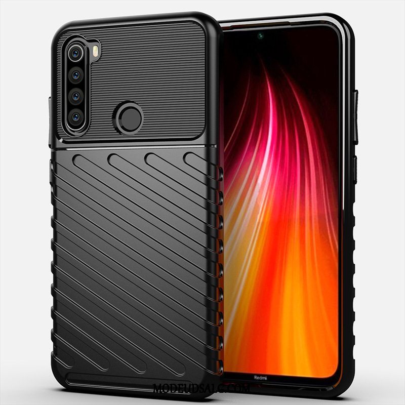 Xiaomi Redmi Note 8t Etui Sort Anti-fald Cover Rød