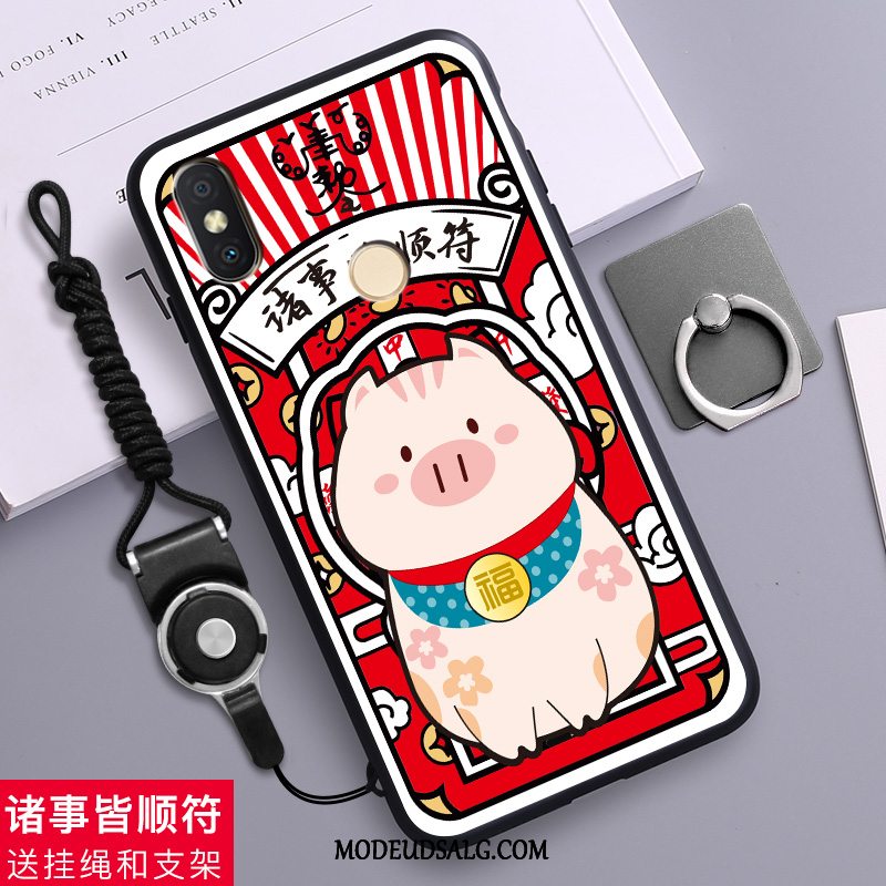 Xiaomi Redmi S2 Etui / Cover Anti-fald Silikone Grøn Rød