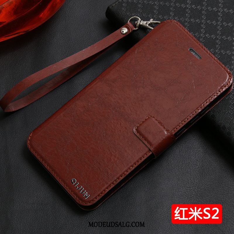 Xiaomi Redmi S2 Etui / Cover Folio Rød Lille Sektion Beskyttelse