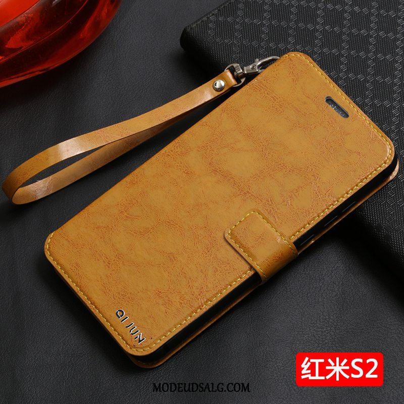 Xiaomi Redmi S2 Etui / Cover Folio Rød Lille Sektion Beskyttelse