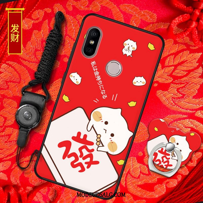 Xiaomi Redmi S2 Etui Cover Hængende Ornamenter Silikone Rød Alt Inklusive