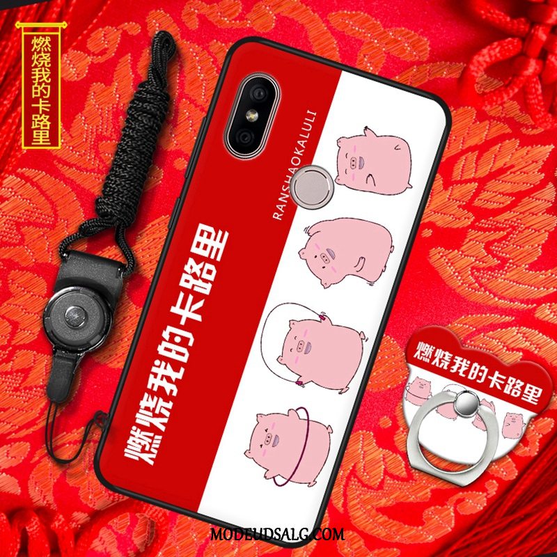 Xiaomi Redmi S2 Etui Cover Hængende Ornamenter Silikone Rød Alt Inklusive