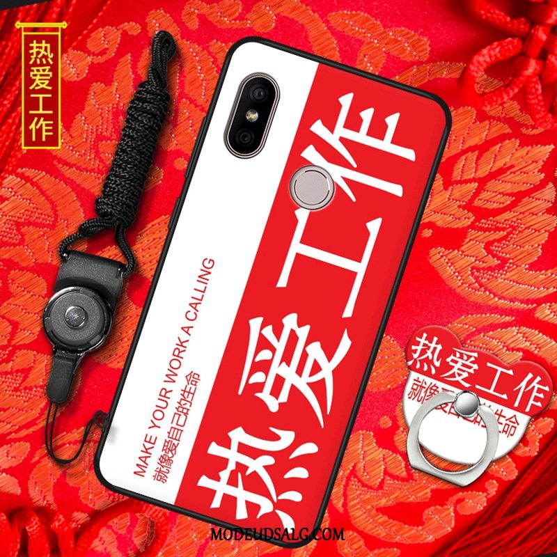 Xiaomi Redmi S2 Etui Cover Hængende Ornamenter Silikone Rød Alt Inklusive