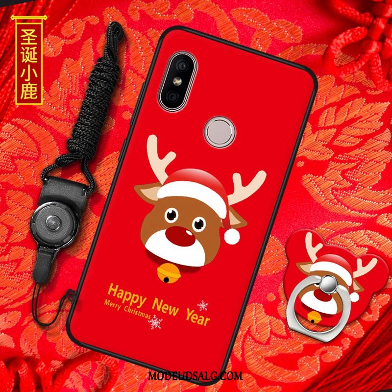 Xiaomi Redmi S2 Etui Cover Hængende Ornamenter Silikone Rød Alt Inklusive