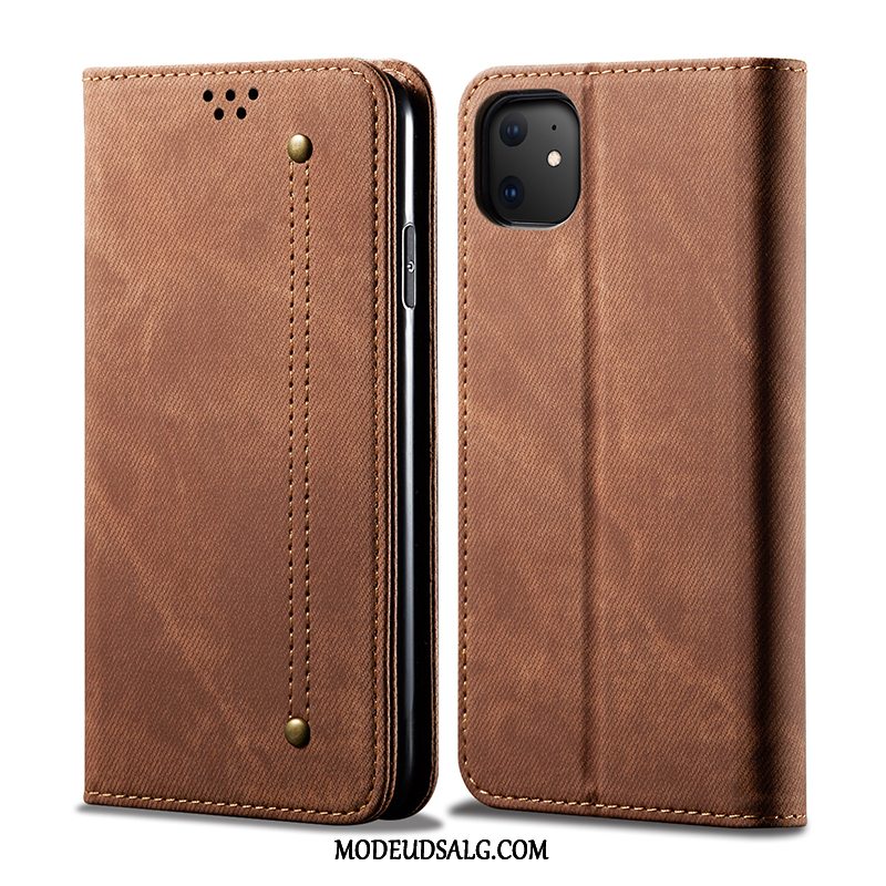 iPhone 11 Etui / Cover Mønster Folio Denim Kort Anti-fald