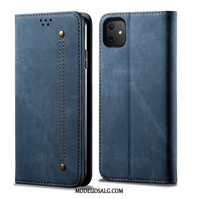 iPhone 11 Etui / Cover Mønster Folio Denim Kort Anti-fald