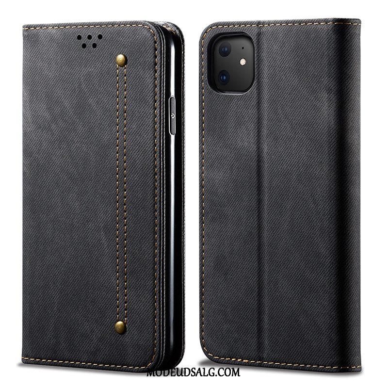 iPhone 11 Etui / Cover Mønster Folio Denim Kort Anti-fald