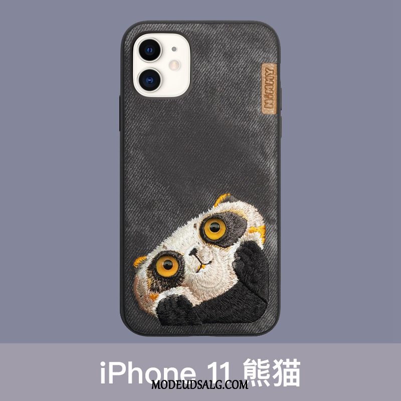 iPhone 11 Etui / Cover Rød Hund Broderi Anti-fald Trendy