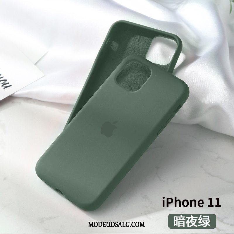 iPhone 11 Etui Nubuck Hvid Silikone Blød Net Red