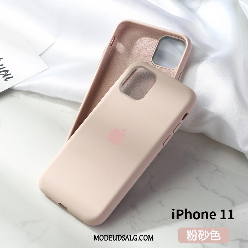 iPhone 11 Etui Nubuck Hvid Silikone Blød Net Red