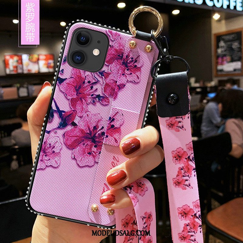 iPhone 11 Etui Silikone Beskyttelse Anti-fald Blå Blomster