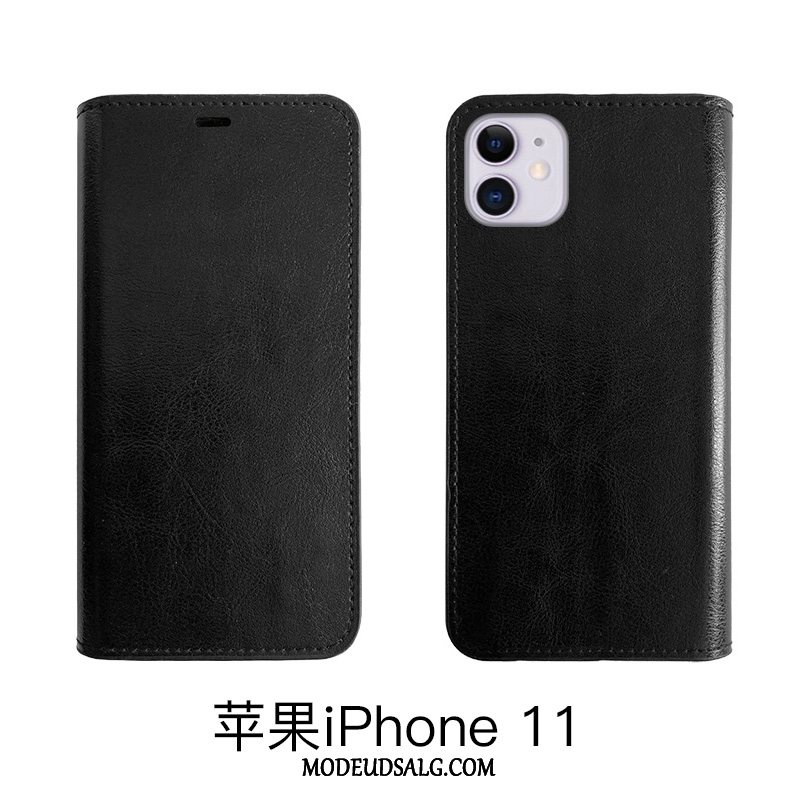 iPhone 11 Etui Ægte Læder Cover Hærdning Cow Alt Inklusive