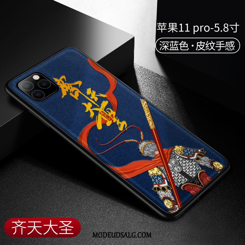 iPhone 11 Pro Etui Beskyttelse Sort Kinesisk Stil Cover Kreativ