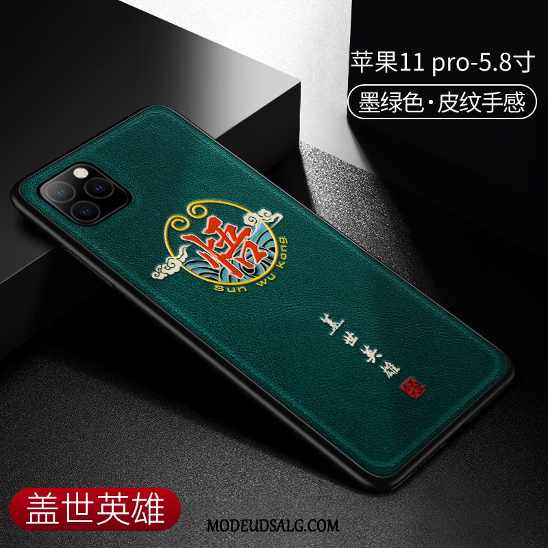 iPhone 11 Pro Etui Beskyttelse Sort Kinesisk Stil Cover Kreativ