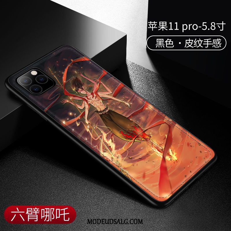 iPhone 11 Pro Etui Beskyttelse Sort Kinesisk Stil Cover Kreativ