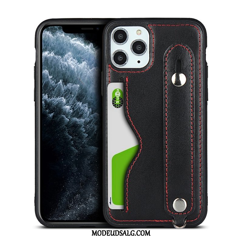 iPhone 11 Pro Etui / Cover Kvalitet Support High End Ægte Læder Anti-fald