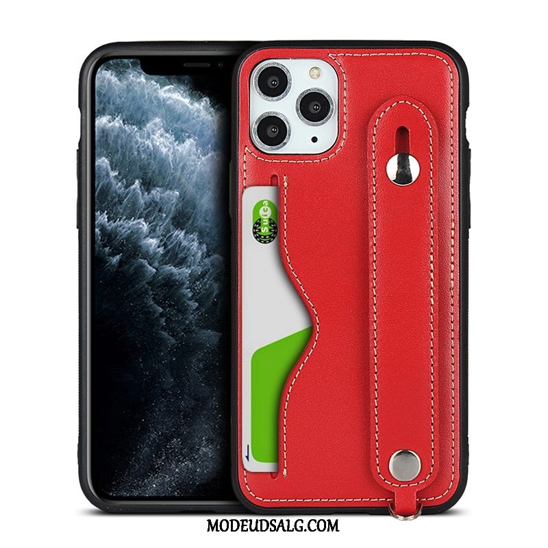 iPhone 11 Pro Etui / Cover Kvalitet Support High End Ægte Læder Anti-fald