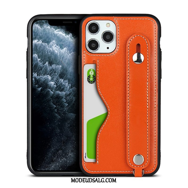 iPhone 11 Pro Etui / Cover Kvalitet Support High End Ægte Læder Anti-fald