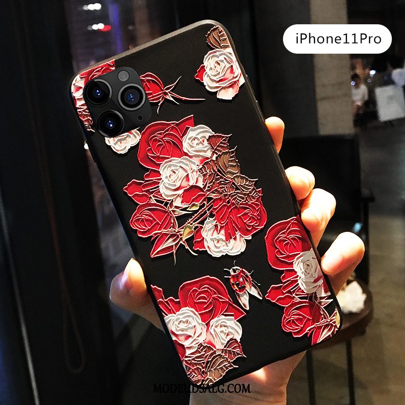 iPhone 11 Pro Etui / Cover Rød Alt Inklusive Blomster Vintage Kreativ