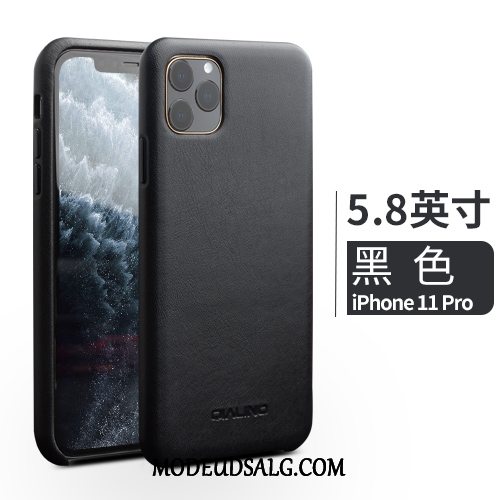 iPhone 11 Pro Etui High End Anti-fald Beskyttelse Cover Ægte Læder