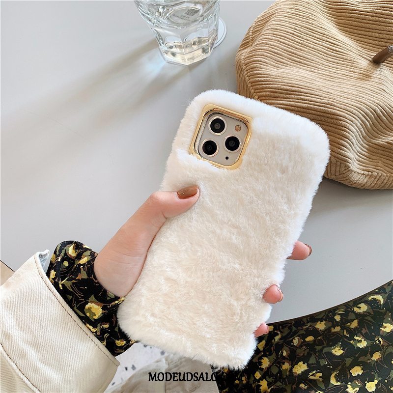 iPhone 11 Pro Etui Kreativ Trendy Gul Kanin Solid Farve