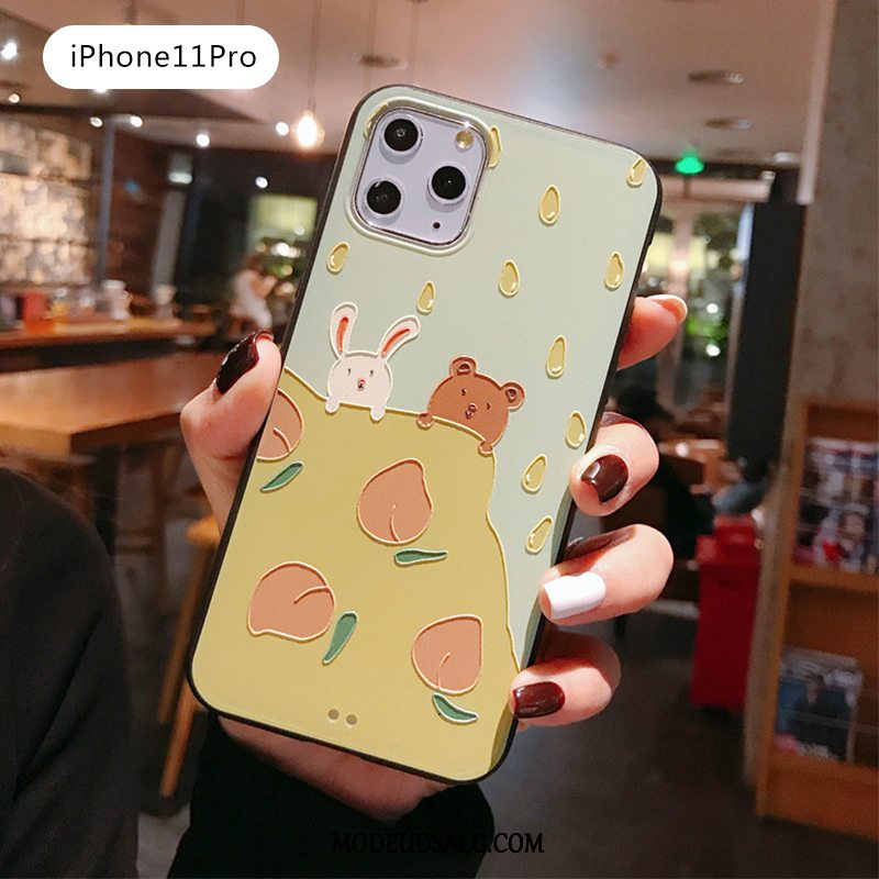 iPhone 11 Pro Etui Silikone Gul Alt Inklusive Blød Cartoon