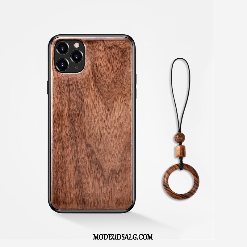 iPhone 11 Pro Max Etui Cover Beskyttelse Nubuck Silikone Træ