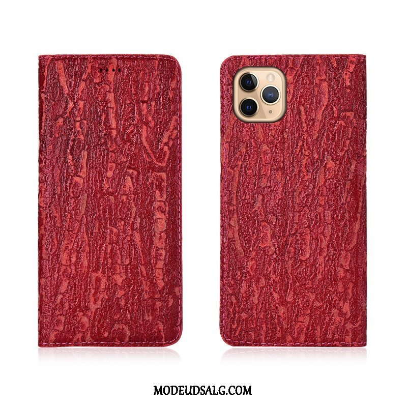 iPhone 11 Pro Max Etui Lædertaske Silikone Beskyttelse Rød Cover