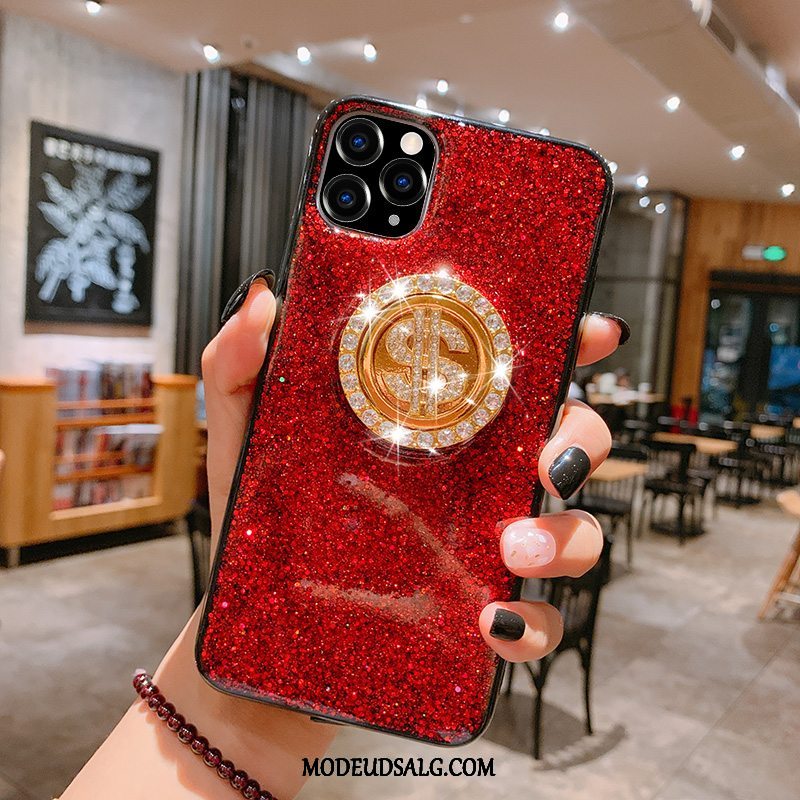 iPhone 11 Pro Max Etui Net Red Strass Cover Beskyttelse Guld