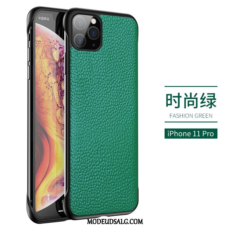 iPhone 11 Pro Max Etui Ægte Læder Beskyttelse Ny Cover Grøn