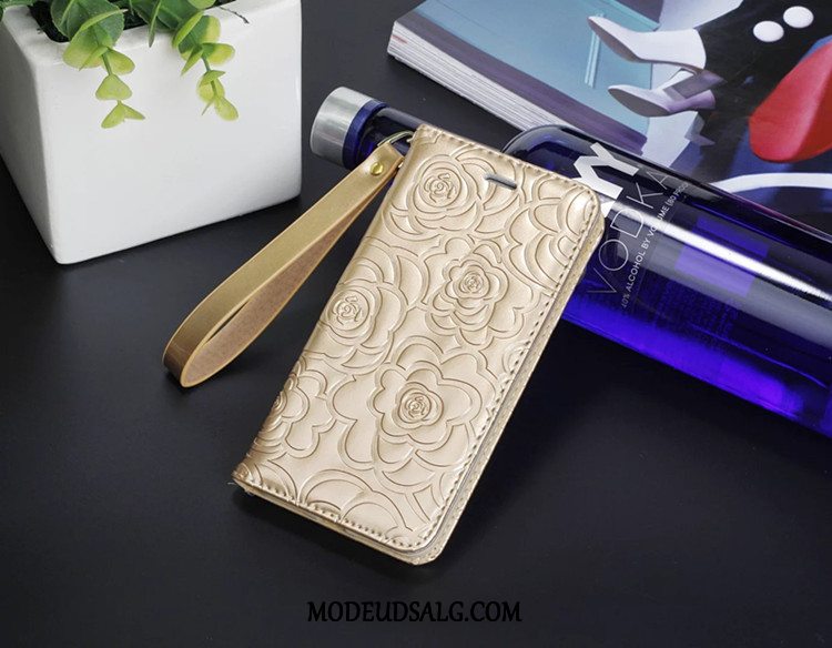 iPhone 7 Plus Etui / Cover Lyse Guld Folio Anti-fald Blød