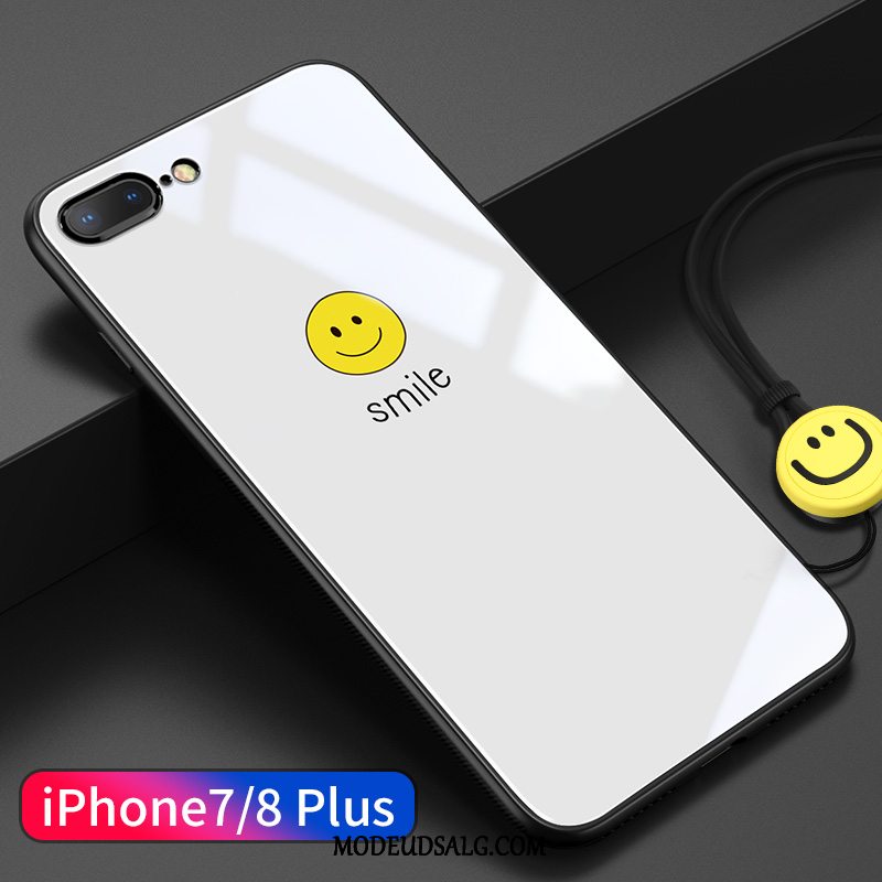 iPhone 7 Plus Etui Glas Trend Elskeren Smiley Hængende Hals