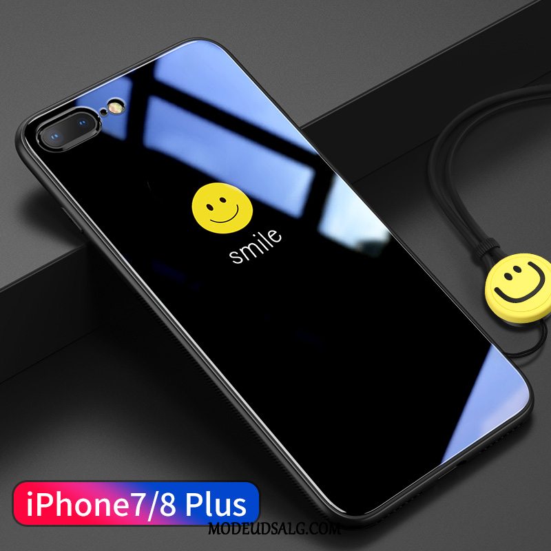 iPhone 7 Plus Etui Glas Trend Elskeren Smiley Hængende Hals