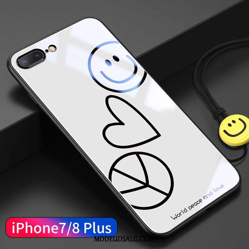 iPhone 7 Plus Etui Glas Trend Elskeren Smiley Hængende Hals